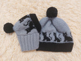 Angora Wool Mom and Dog Matching Hats, Mom and Pet Photo Shoot Hat Set, Dog Lover Gift