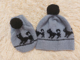 Angora Wool Mom and Dog Matching Hats, Mom and Pet Photo Shoot Hat Set, Dog Lover Gift