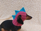Dinosaur Snood Hat for Dog with Open Ears