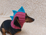 Dinosaur Snood Hat for Dog with Open Ears
