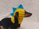 Dinosaur Snood Hat for Dog with Open Ears