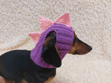 Dinosaur Snood Hat for Dog with Open Ears