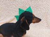 Dinosaur Snood Hat for Dog with Open Ears