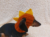 Dinosaur Snood Hat for Dog with Open Ears