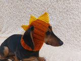Dinosaur Snood Hat for Dog with Open Ears