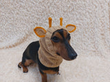 Christmas Deer Wool Dog Snood Hat