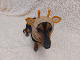 Christmas Deer Wool Dog Snood Hat
