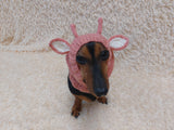 Christmas Deer Wool Dog Snood Hat