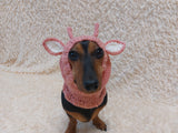 Christmas Deer Wool Dog Snood Hat