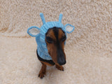 Christmas Deer Wool Dog Snood Hat