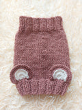 Pet cloches bear hat snood, dog clothes hat snood bear