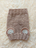 Pet cloches bear hat snood, dog clothes hat snood bear