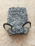 Gray wolf snood hat for dogs