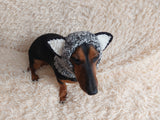Gray wolf snood hat for dogs