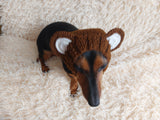 Pet cloches bear hat snood, dog clothes hat snood bear
