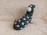 Pet costume with sheep sweater and hat with pompom, dog warm wool set clothes with sheep ram