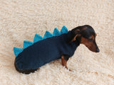 Dachshund dinosaur knitted sweater, dinosaur sweater for dogs, clothes dinosaur knitted sweater for dogs