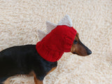 Dinosaur hat for dog, dinosaur dachshund knitted hat, dino dog clothes
