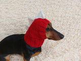 Dinosaur hat for dog, dinosaur dachshund knitted hat, dino dog clothes