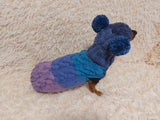 Pet Costume with Aran and Pom Poms Sweater and Hat Set of Dog Clothes