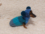 Pet Costume with Aran and Pom Poms Sweater and Hat Set of Dog Clothes