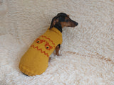 Bears Pet Clothes Dog Sweater with Bears,Bear Dachshund Clothes Jumper