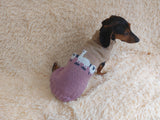 Alpaca wool clothes dog sweater with llama and sheep