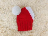 Knitted Dachshund Santa Hat: Wool Blend Christmas Dog Costume