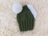 Knitted Dachshund Santa Hat: Wool Blend Christmas Dog Costume