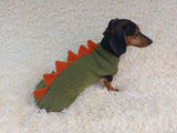 Dog dinosaur knitted clothes sweater, dinosaur sweater for dogs, original dog clothes dinosaur sweater