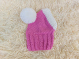 Knitted Dachshund Santa Hat: Wool Blend Christmas Dog Costume