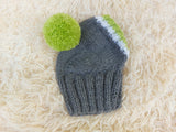 Monkey pet hat with big pompom, warm winter dog hat with pompom