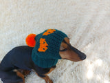 Knitted Fox Hat for Small Dog: Warm Wool-Acrylic Blend