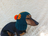 Knitted Fox Hat for Small Dog: Warm Wool-Acrylic Blend