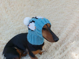 Christmas hat with penguins for dog