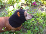 Pet cloches bear hat snood, dog clothes hat snood bear