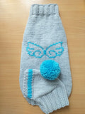 Dachshund Angel Costume Sweater and Hat,knitted dachshund clothes sweater and hat, dachshund suit sweater and hat