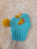 Ducks knitted hat for dogs, clothes for dogs with ducks