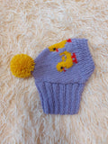 Ducks knitted hat for dogs, clothes for dogs with ducks