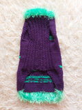 Dinosaur knitted sweater for dachshund or small dog, dinosaur dog sweater, dino sweater