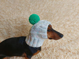 Clothes for dogs handmade knitted hat with pompon