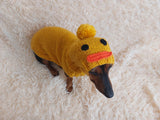 Duck costume for dogs, dachshund Duck costume sweater and hat, Duckdog cloches,Duck dog sweater