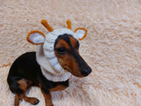 Christmas Deer Wool Dog Snood Hat