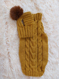 Doxie dachshund costume sweater and hat, knitwear set for dachshund sweater and hat