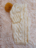 Costume for miniature dachshund sweater and hat, Doxie sweater and hat set, clothes for small dog of dachshund