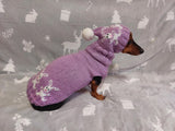 Dog costume with rabbits, sweater and hat set for dachshund with rabbit or hare