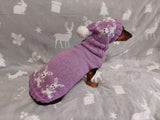 Dog costume with rabbits, sweater and hat set for dachshund with rabbit or hare