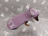 Dog costume with rabbits, sweater and hat set for dachshund with rabbit or hare