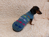 Sea clothes for pet with fish sweater, dog jumper with fish sea style clothes