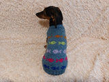 Sea clothes for pet with fish sweater, dog jumper with fish sea style clothes
